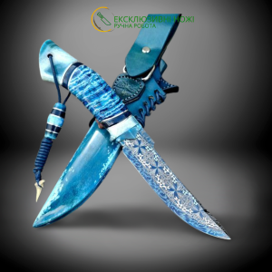 ОКЕАН ніж ручної роботи майстра Павла Гончаренка, Damasteel, 59-60 HRC